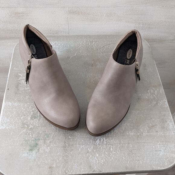 Dr. Scholl's Work It Taupe Wedge Zip Up Ankle Boot Size 9M - Picture 2 of 6